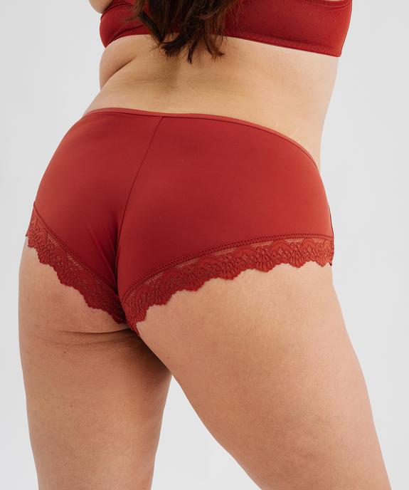 Shorty en microfibre et dentelle femme grande taille (lot de 2) vue2 - GEMO(HOMWR FEM) - GEMO