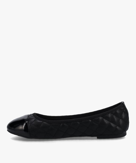 Ballerines femme à tige matelassée et bout contrasté vue3 - GEMO(URBAIN) - GEMO