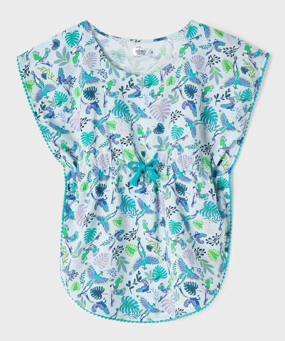 Robe de plage à motifs exotiques fille vue1 - GEMO 4G FILLE - GEMO