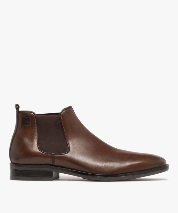 Boots homme Chelsea dessus en cuir - Pierre Cardin Diffusion vue2 - PIERRE CARDIN DIFFUSION - GEMO