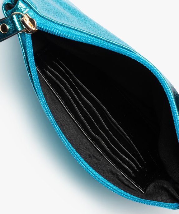 Pochette femme zippée et métallisée à bandoulière amovible vue3 - GEMO (ACCESS) - GEMO