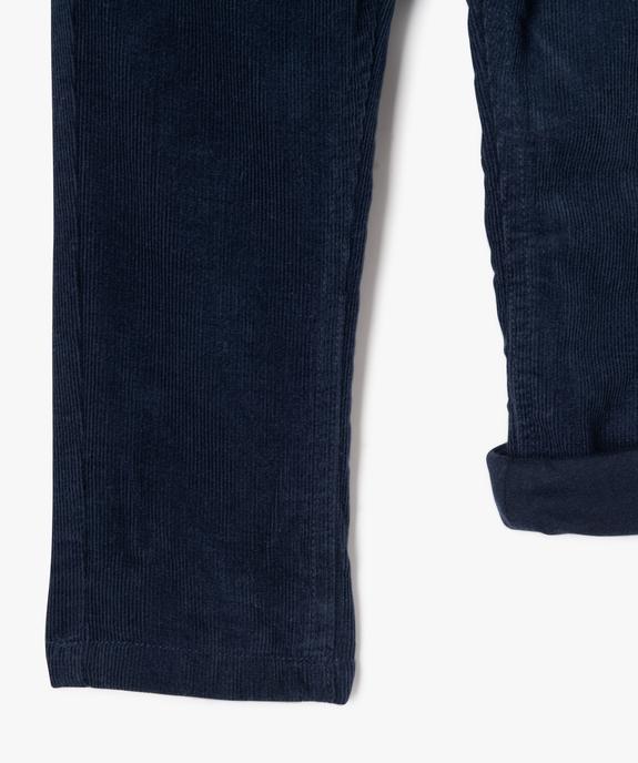 Pantalon en velours doublé jersey bébé garçon - GEMO(BEBE DEBT) Pantalon en velours doublé jersey bébé garçon vue3 - GEMO(BEBE DEBT) - GEMO