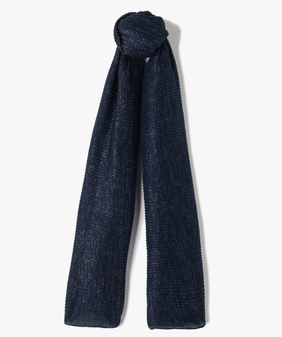 Foulard paillete en maille gaufree femme