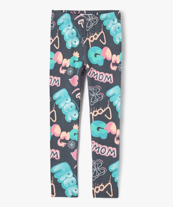Legging long imprimé fille vue2 - GEMO (ENFANT) - GEMO
