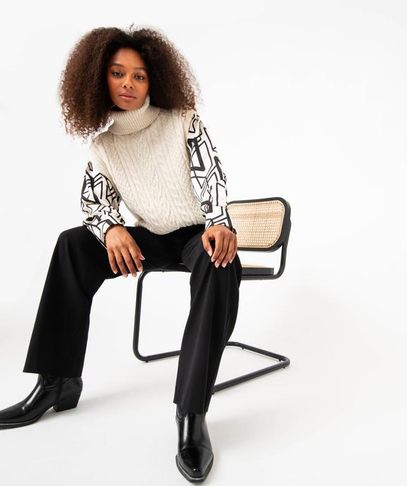 Pull sans manches à col roulé femme vue5 - GEMO(FEMME PAP) - GEMO