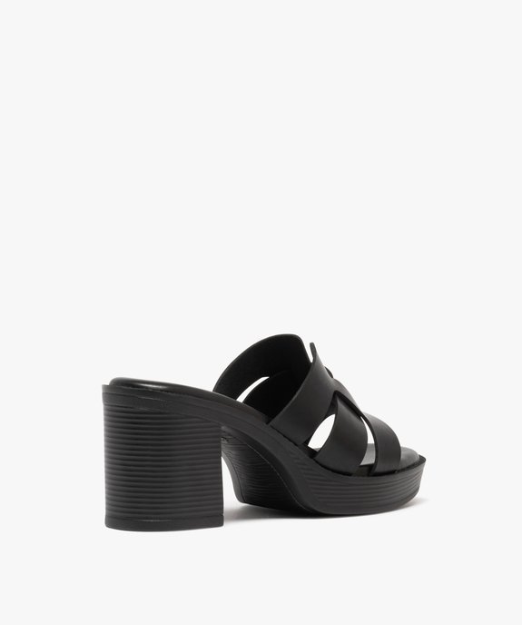 Mules à talon haut et bout ouvert femme vue4 - FOLLOW ME - GEMO