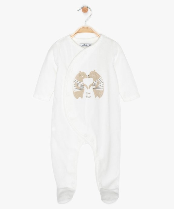Pyjama bébé avec motif ours ouverture sur l’avant vue1 - GEMO(BB COUCHE) - GEMO
