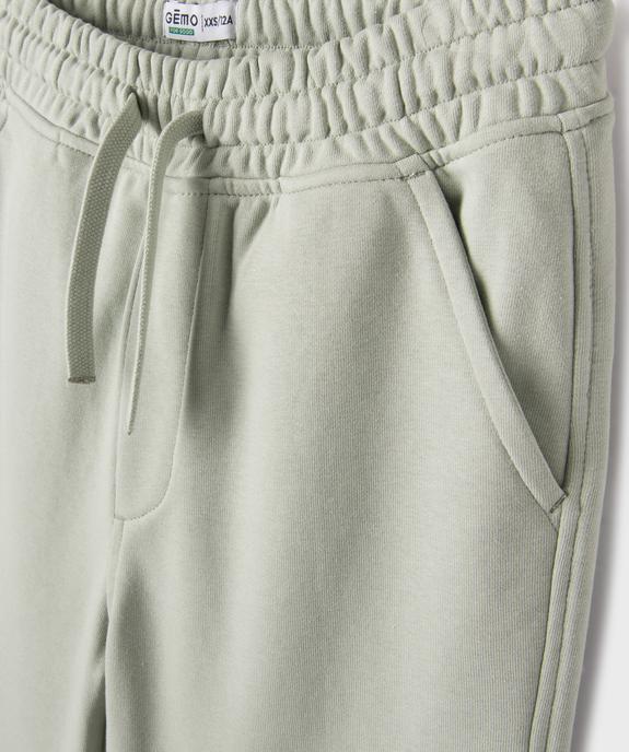 Bermuda uni en maille French Terry avec ceinture ajustable garçon vue2 - GEMO 4G GARCON - GEMO