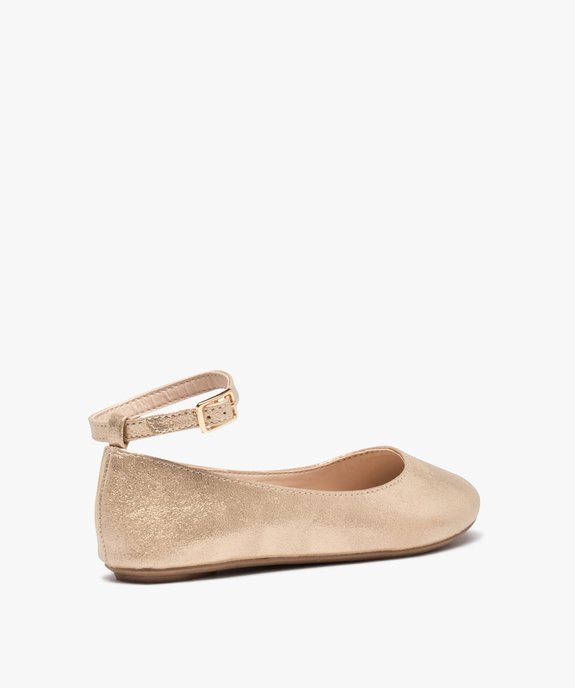 Ballerines fille dessus métallisé à fine bride cheville vue4 - GEMO (ENFANT) - GEMO