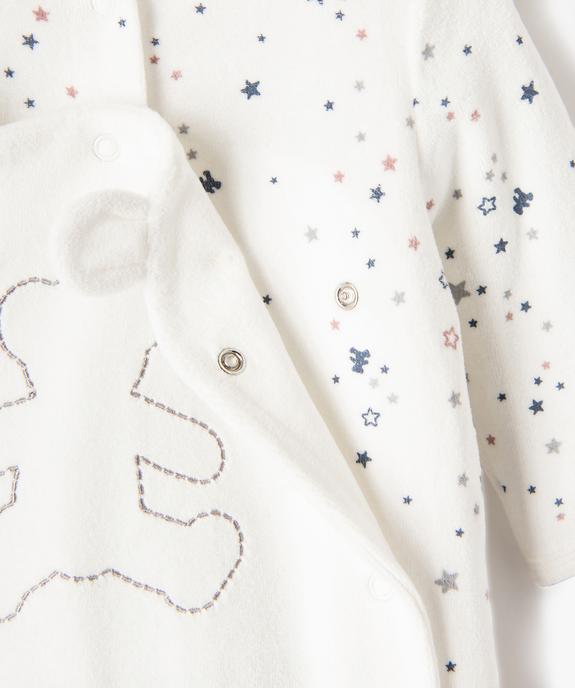 Ensemble 2 pièces bébé : pyjama en velours et bonnet - LuluCastagnette vue2 - LULUCASTAGNETTE - GEMO