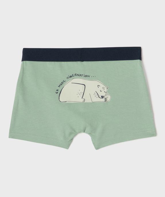 Boxers en coton stretch imprimés garçon (lot de 2) vue3 - GEMO 4G GARCON - GEMO