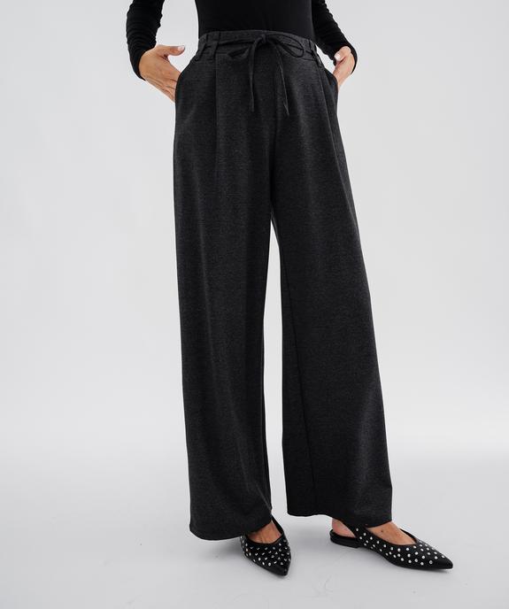 Pantalon ample et fluide en maille extensible femme vue4 - GEMO(FEMME PAP) - GEMO