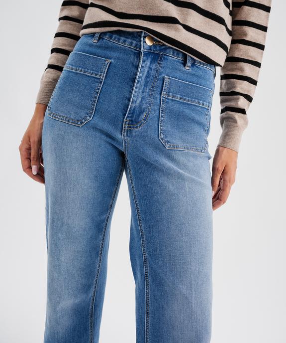 Jean flare en matière extensible femme vue2 - GEMO 4G FEMME - GEMO