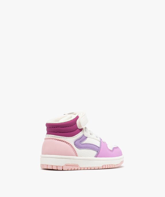 Baskets montantes à scratch et lacets élastiques bébé fille vue4 - CAMPS - GEMO