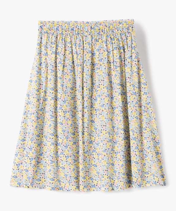 Jupe fille coupe longue à motifs fleuris vue4 - GEMO (ENFANT) - GEMO