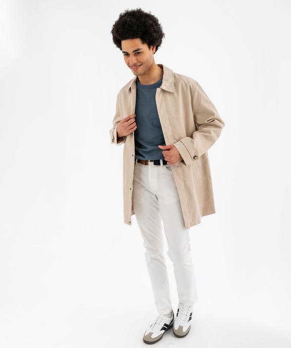Tee-shirt manches courtes en coton uni homme vue4 - GEMO (HOMME) - GEMO