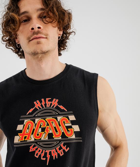 Débardeur en jersey de coton imprimé homme - AC/DC vue3 - ACDC - GEMO