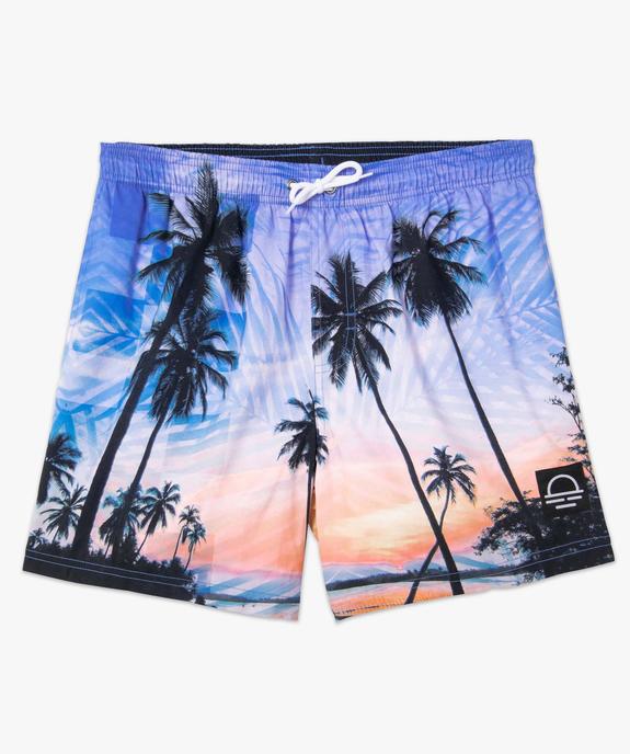 Short de bain homme à motifs palmiers vue4 - GEMO (PLAGE) - GEMO