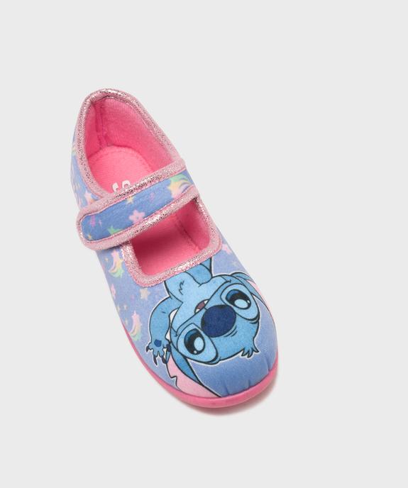 Chaussons babies à scratch en velours imprimé fille - Stitch vue5 - LILO & STITCH - GEMO