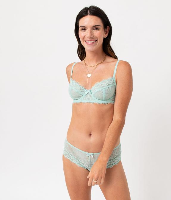 Soutien-gorge à armatures forme corbeille en dentelle vue3 - GEMO(HOMWR FEM) - GEMO