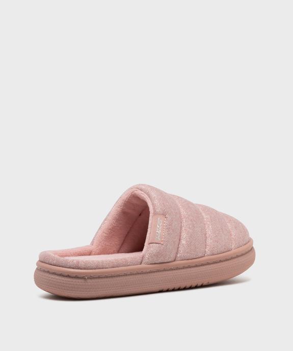 Chaussons mules scintillants sur épaisse semelle femme - Isotoner vue4 - ISOTONER - GEMO