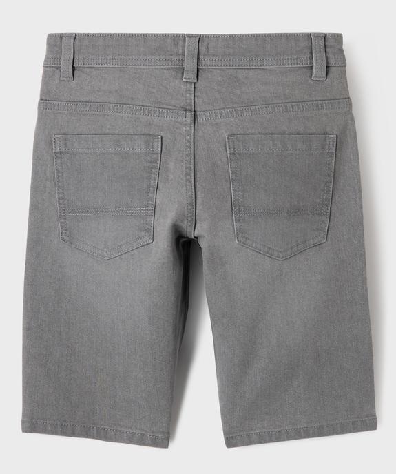 Bermuda en denim coupe slim garçon vue7 - GEMO (JUNIOR) - GEMO