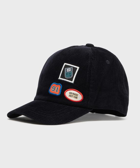 Casquette en coton côtelé fille avec motifs brodés vue1 - GEMO (ACCESS) - GEMO