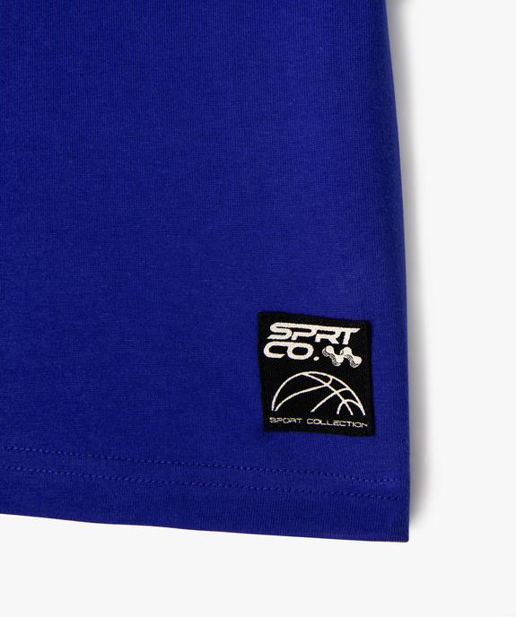 Tee-shirt manches courtes coupe oversize thème sport garçon vue3 - GEMO 4G GARCON - GEMO