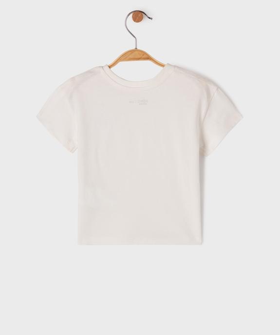 Tee-shirt à manches courtes avec motif bébé fille vue3 - GEMO 4G BEBE - GEMO