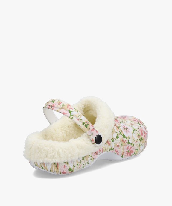 Sabots souples femme à doublure sherpa et motif fleuri vue4 - GEMO(HOMWR FEM) - GEMO