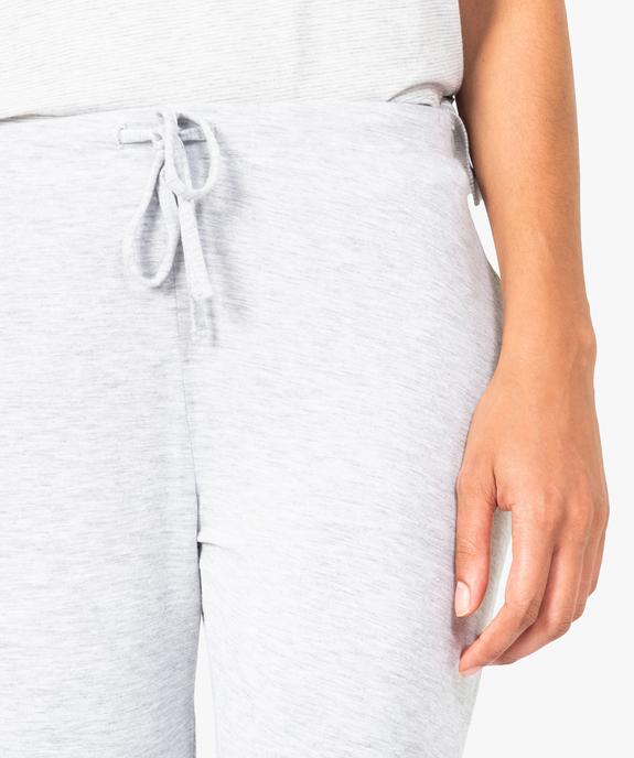 Bas de pyjama femme fluide avec taille élastiquée vue2 - GEMO(HOMWR FEM) - GEMO