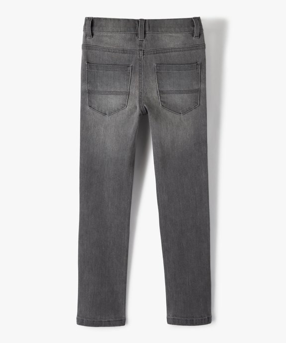 Jean garçon coupe Slim contenant du polyester recyclé vue4 - GEMO 4G GARCON - GEMO