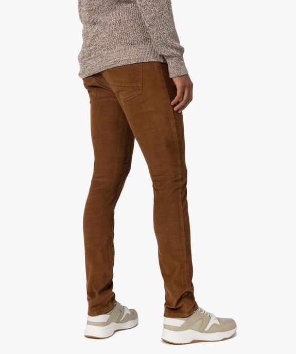 Pantalon homme en velours fines côtes extensible vue3 - GEMO (HOMME) - GEMO