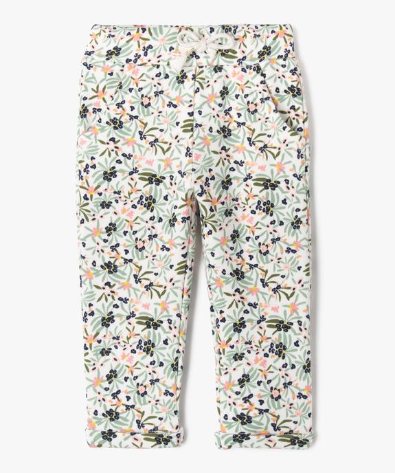 Pantalon imprimé en maille intérieur chaud bébé fille - LuluCastagnette vue1 - LULUCASTAGNETTE - GEMO