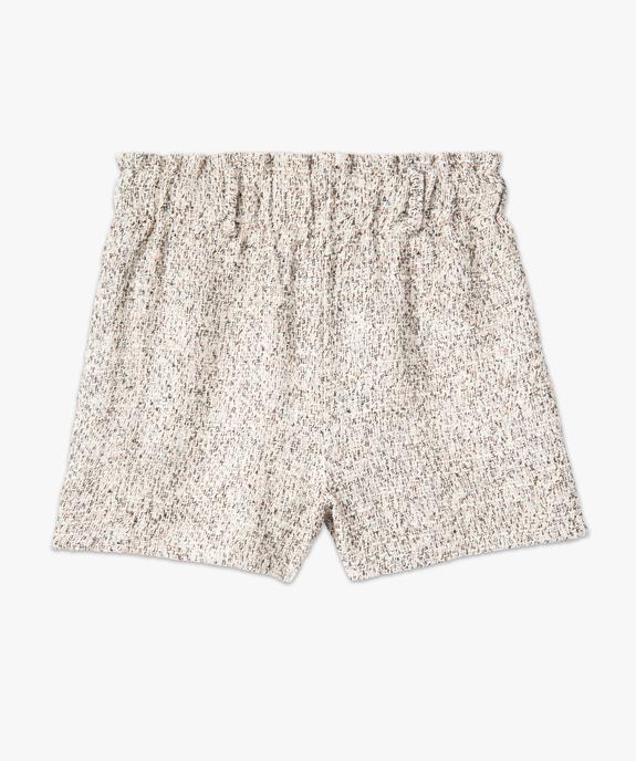 Short femme en maille aspect tweed avec fil pailleté vue4 - GEMO(FEMME PAP) - GEMO
