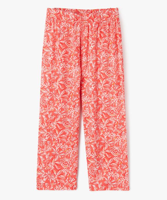 Pantalon fluide imprimé coupe large fille vue1 - GEMO 4G FILLE - GEMO