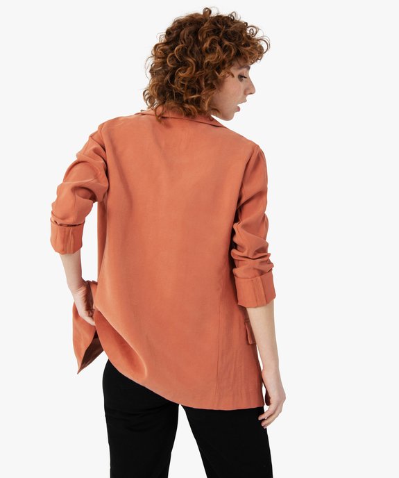 Veste femme en toile légère fermeture 2 boutons vue3 - GEMO(FEMME PAP) - GEMO