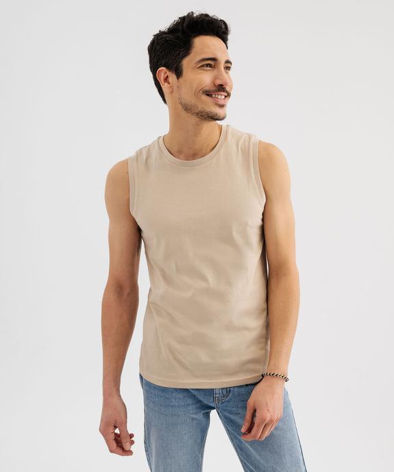 Débardeur à col rond uni homme vue2 - GEMO 4G HOMME - GEMO