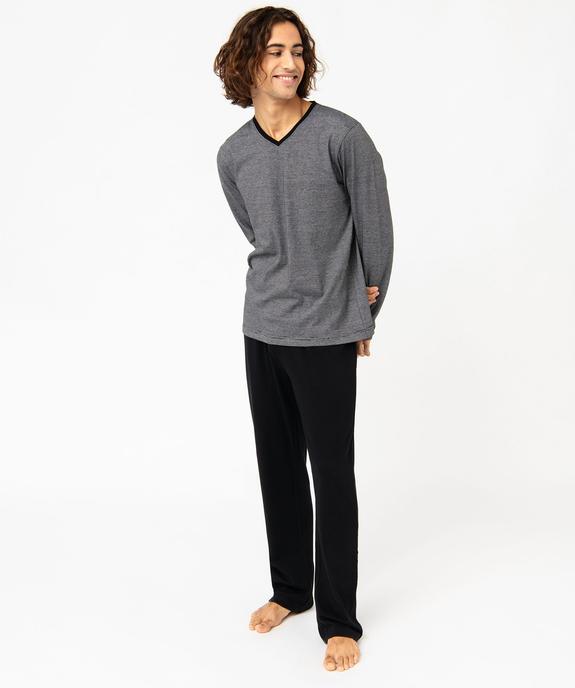 Pyjama bicolore à manches longues homme vue1 - GEMO 4G HOMME - GEMO