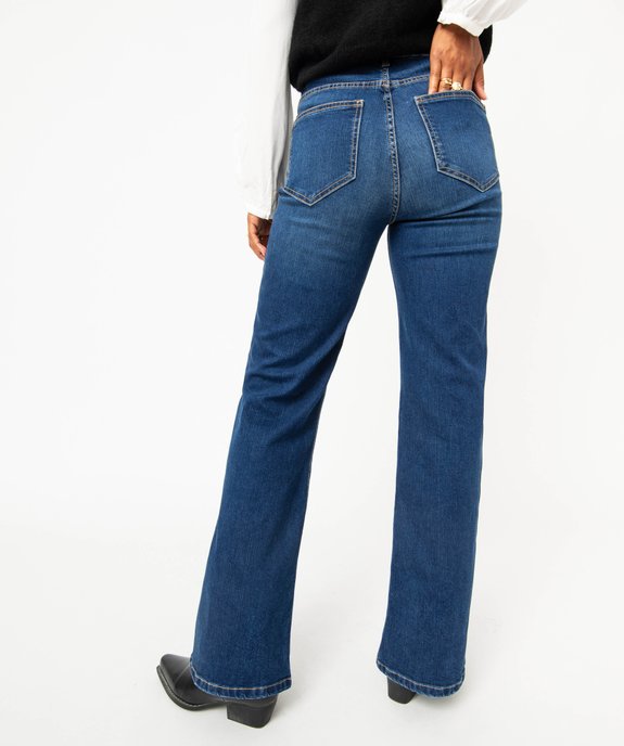 Jean flare avec braguette boutonnée femme vue3 - GEMO(FEMME PAP) - GEMO