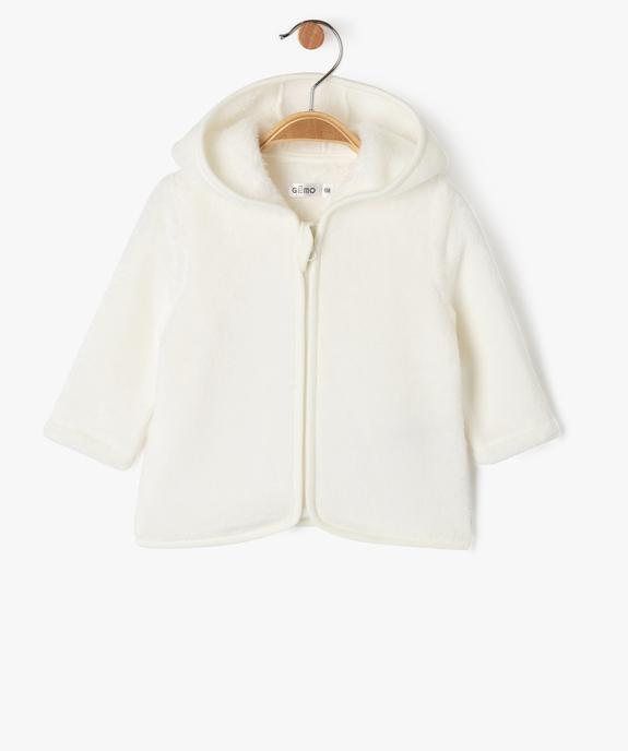 Sweat zippé à capuche en fourrure imitation bébé vue2 - GEMO(BB COUCHE) - GEMO