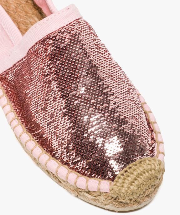 Espadrilles femme avec sequins brodés sur le dessus vue6 - GEMO (PLAGE) - GEMO
