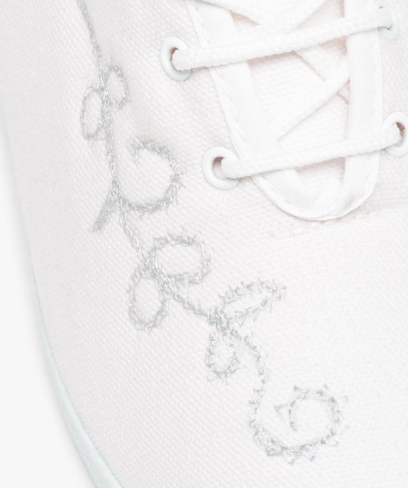 Derbies femme confort unies en toile brodée vue6 - GEMO (CONFORT) - GEMO