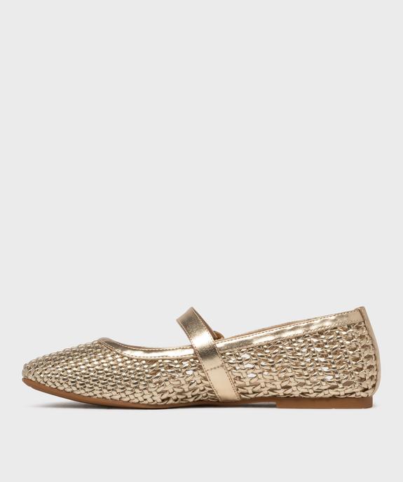 Ballerines tressées en matière métallisée femme - Follow Me vue3 - FOLLOW ME - GEMO