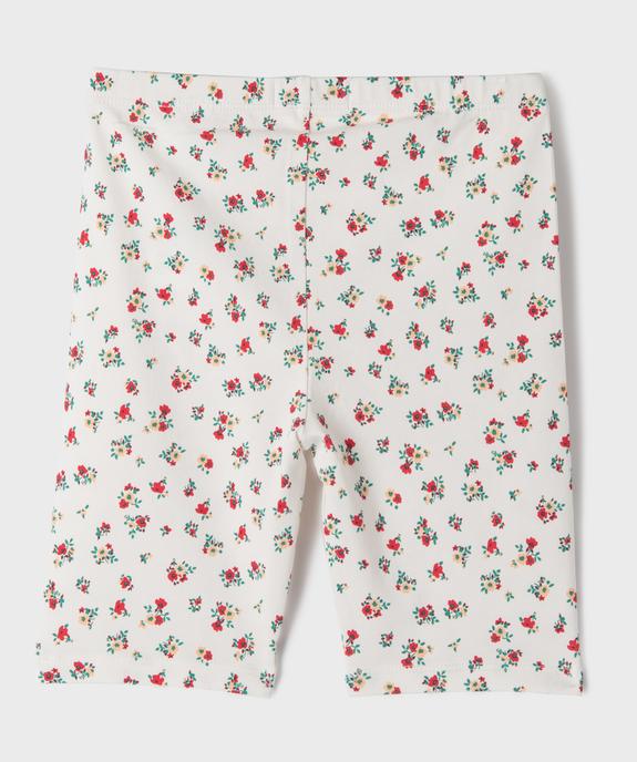 Cycliste en coton stretch fille vue3 - GEMO 4G FILLE - GEMO