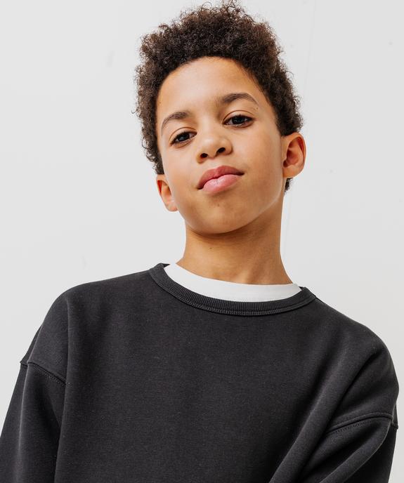 Sweat uni intérieur molletonné garçon vue3 - GEMO 4G GARCON - GEMO