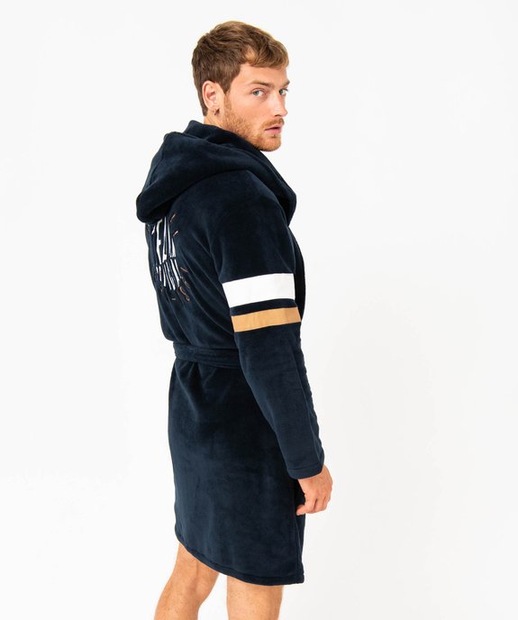 Robe de chambre en velours à capuche homme vue3 - GEMO(HOMWR HOM) - GEMO