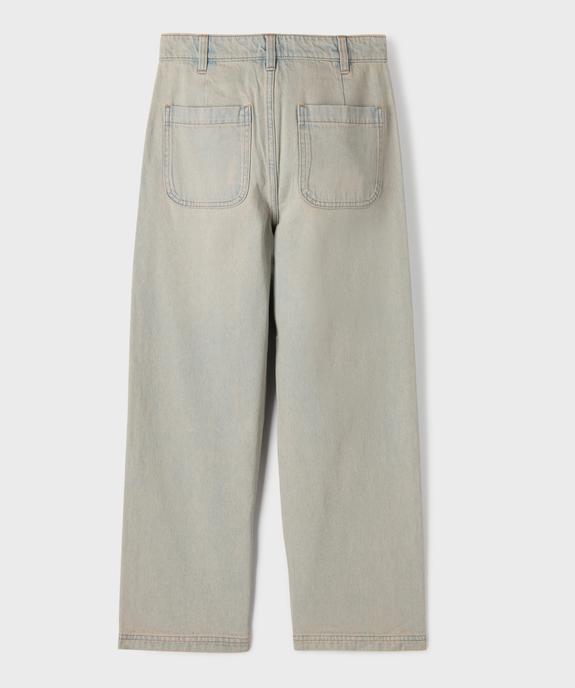 Jean loose délavé avec taille ajustable garçon  vue3 - GEMO (JUNIOR) - GEMO