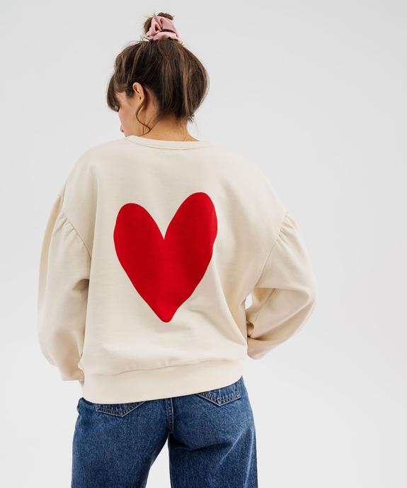 Sweat oversize avec manches froncées femme vue6 - GEMO(FEMME PAP) - GEMO