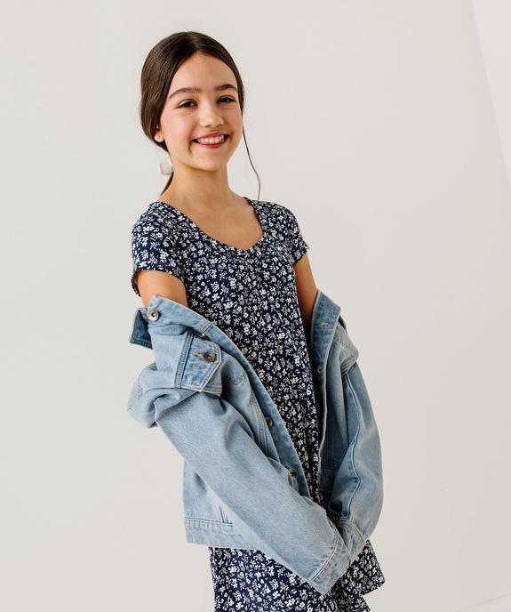 Veste en jean courte fille vue8 - GEMO 4G FILLE - GEMO